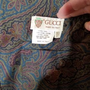 Vintage Paisley Gucci Reversible Button Up